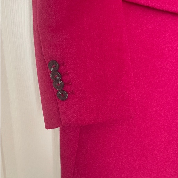 NWT Court & Rowe Fuschia Wool Blend Lined Single-Breasted Trench Coat Women's 2X - Picture 4 of 9